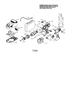 Part Location Diagram of 8723 Porter Cable 14.4v Battery